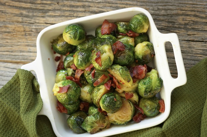 Roasted Brussels Sprouts with Bacon 