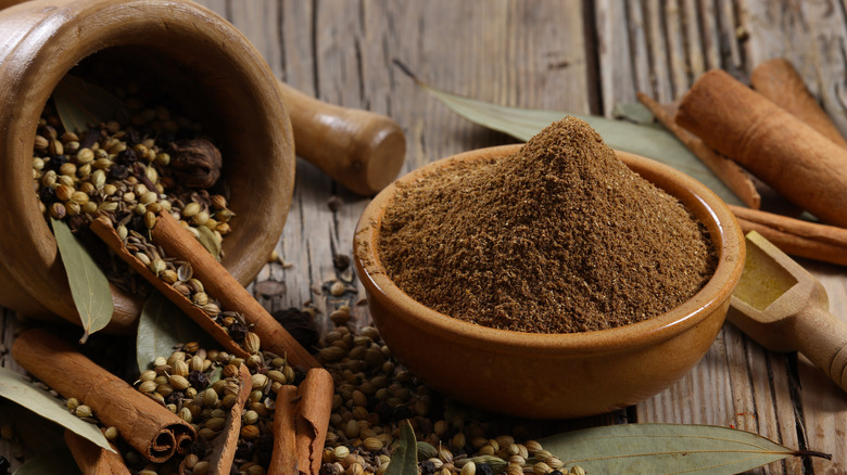 Garam masala in bowl