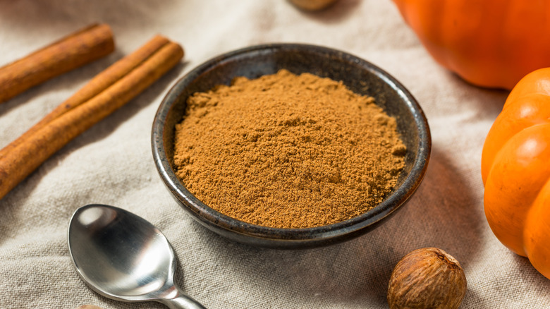 Bowl of pumpkin pie spices