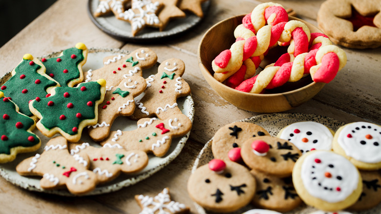 Spread of holiday cookies