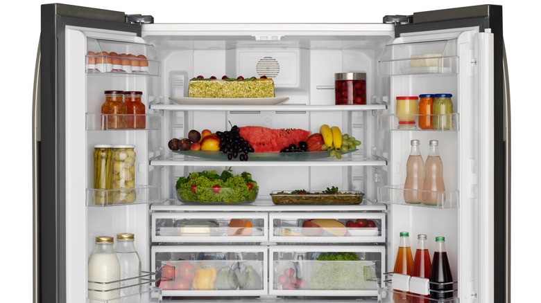 neatly organized fridge