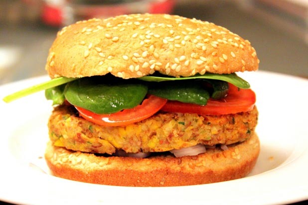 Southwestern Pinto Bean Veggie Burgers