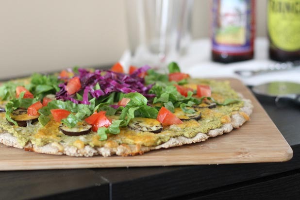 Tex-Mex Poblano Eggplant Pizza