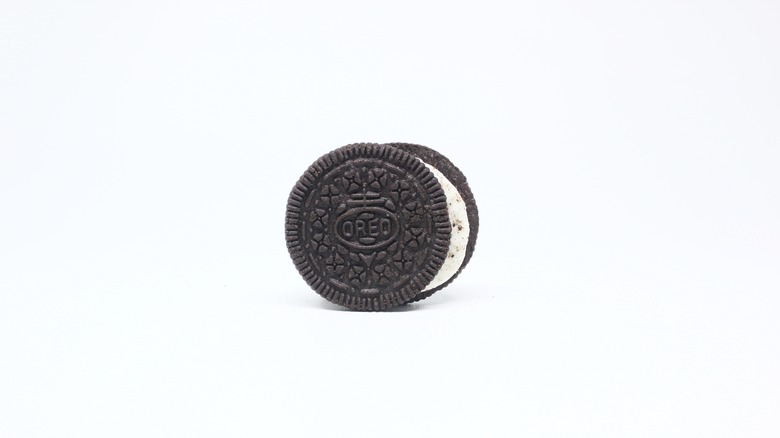 Oreo cookie starting to separate