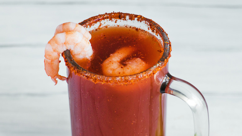 shrimp in a bloody mary