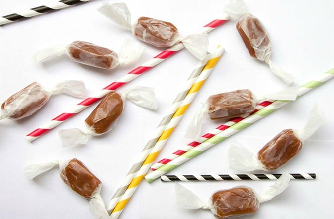 Chewy Salted Vanilla Caramels