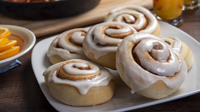 Cinnamon rolls with icing