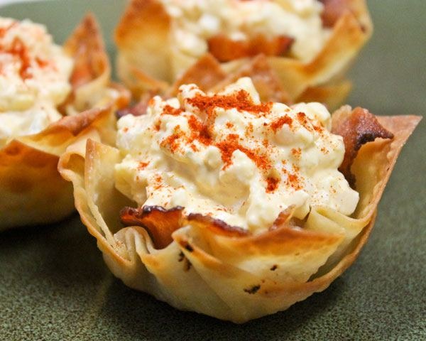 Egg Salad and Bacon Cups