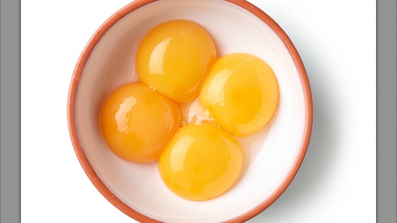 A bowl of egg yolks