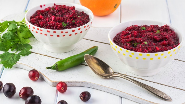 Cranberry sauce with peppers