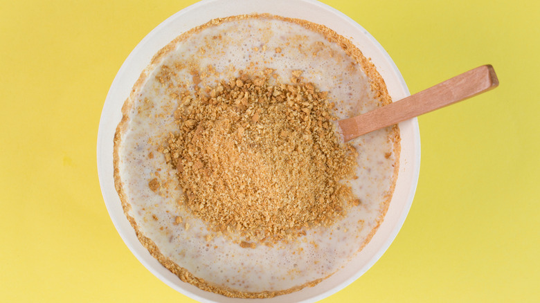 malted milk powder in a milk shake