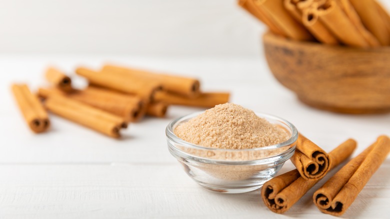 Cinnamon sugar in a bowl