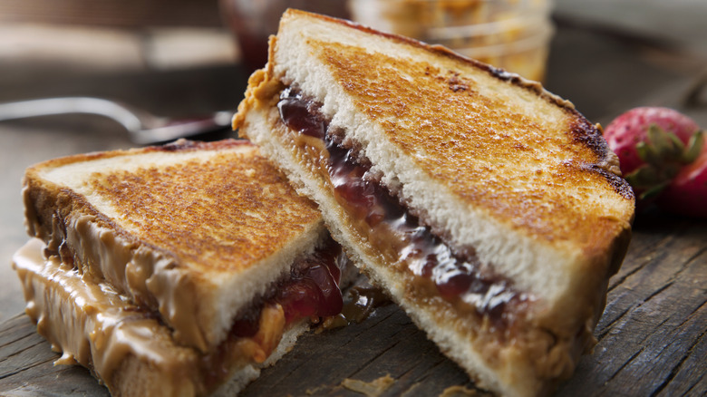 Peanut butter and jelly sandwich