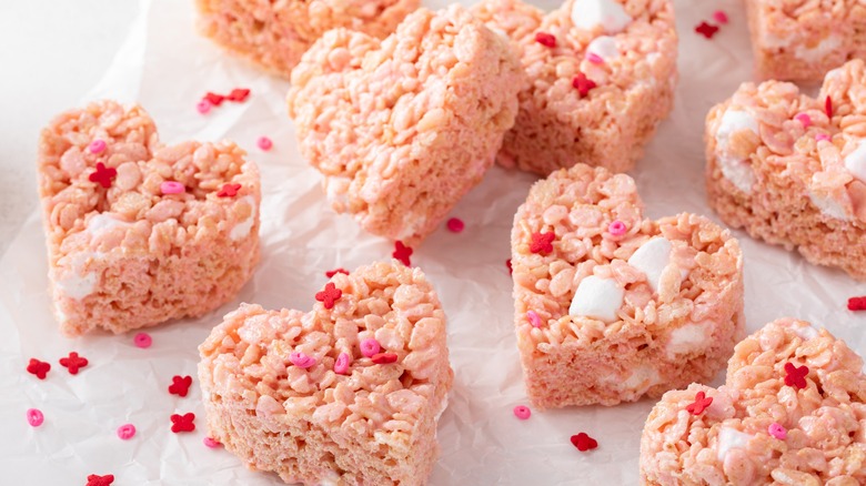 heart-shaped Rice Krispies