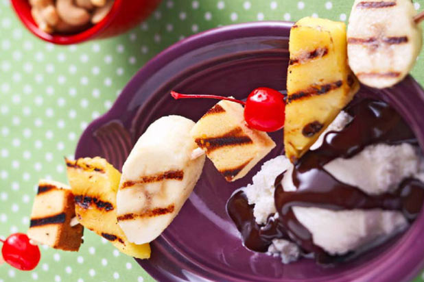 Grilled Banana Split Sundaes