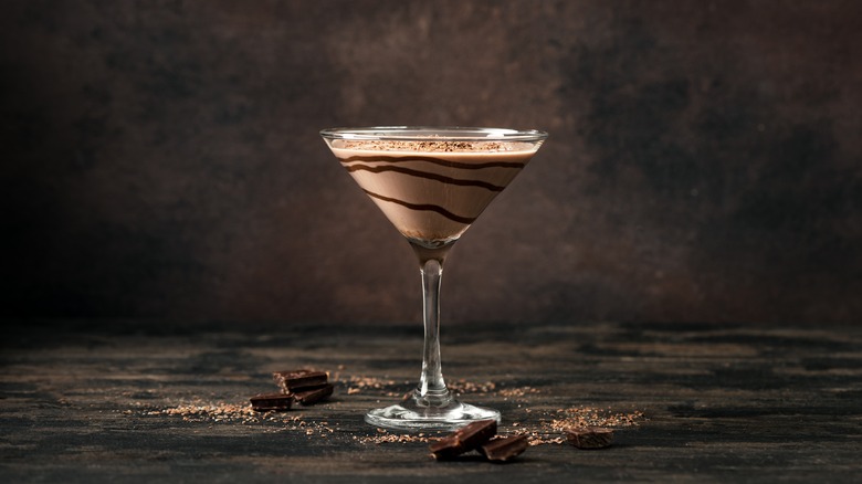 Chocolate martini with chocolate liqueur