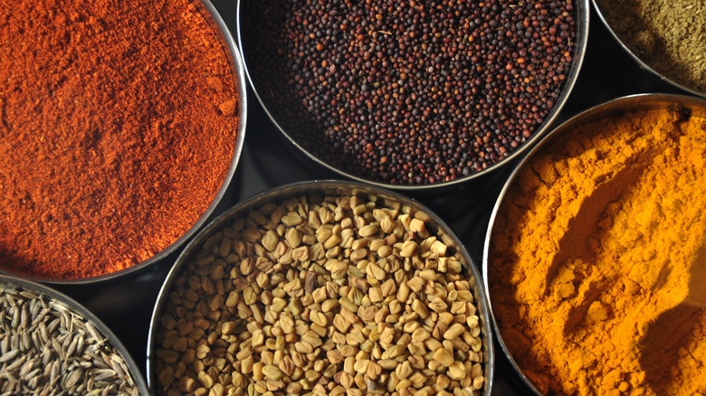 Bowls of spices