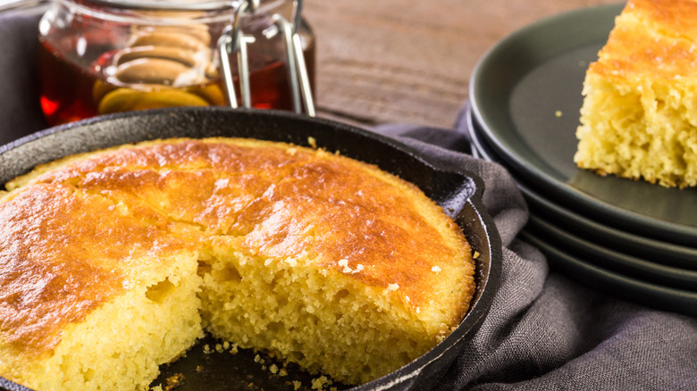 cornbread in skillet