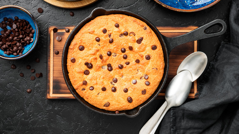 skillet chocolate chip cookie