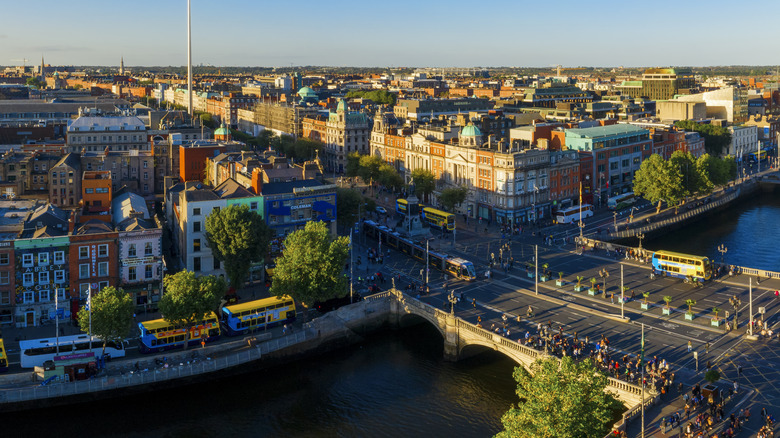 aerial view of Dublin