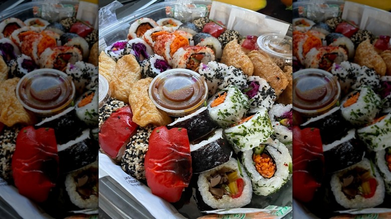 Costco vegan sushi platter