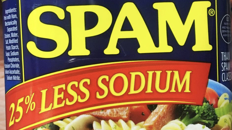 Can of Spam Less Sodium