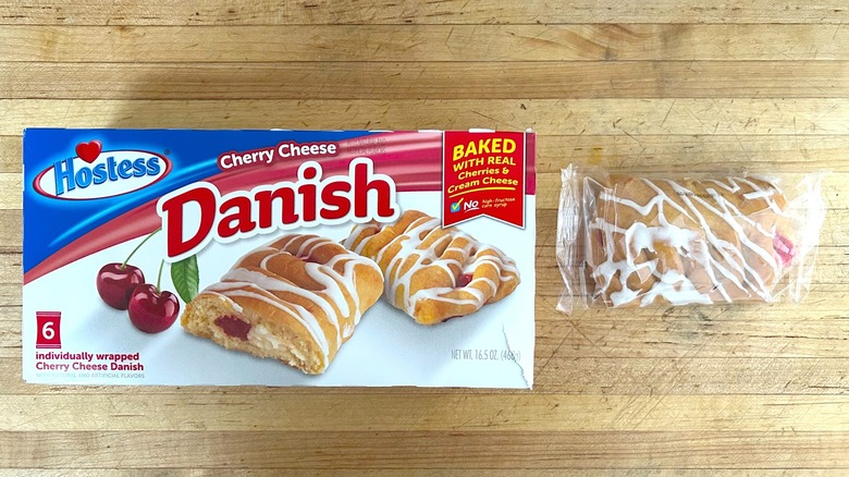 Box and package of Cherry Cheese Danish