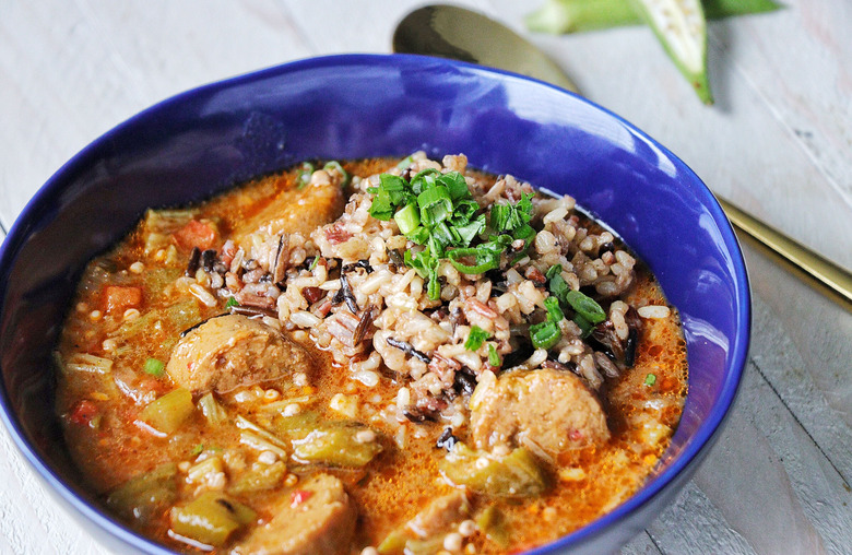 Vegan Filé Okra Gumbo