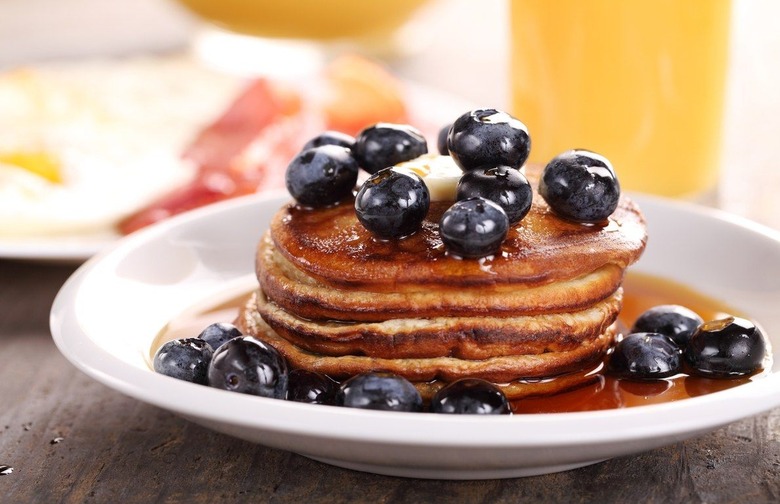 Blueberry Polenta Pancakes 