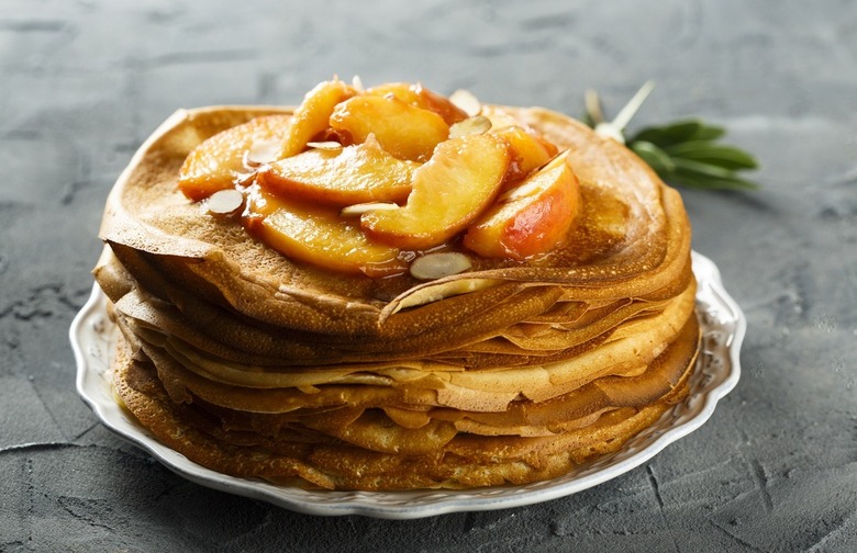 Praline Peach Pancakes