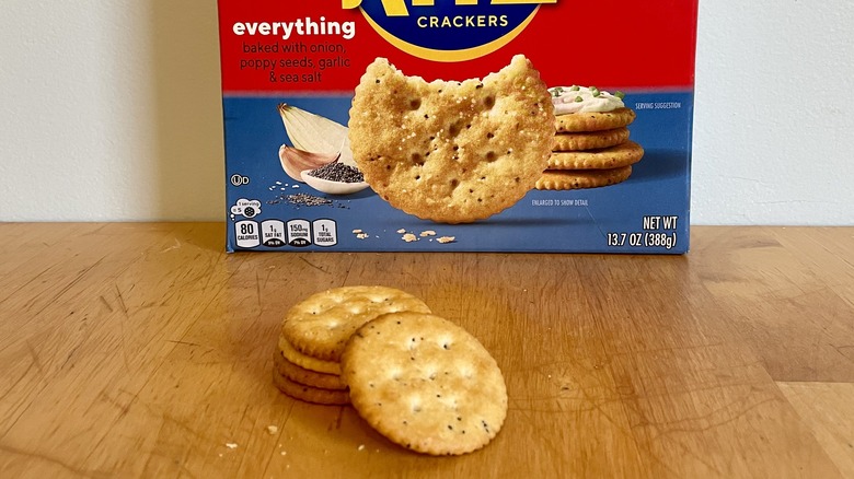 Stack of everything crackers