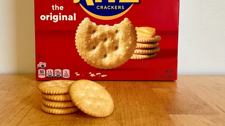 Stack of Ritz original crackers