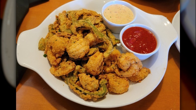 Shrimp Fritto Misto on plate