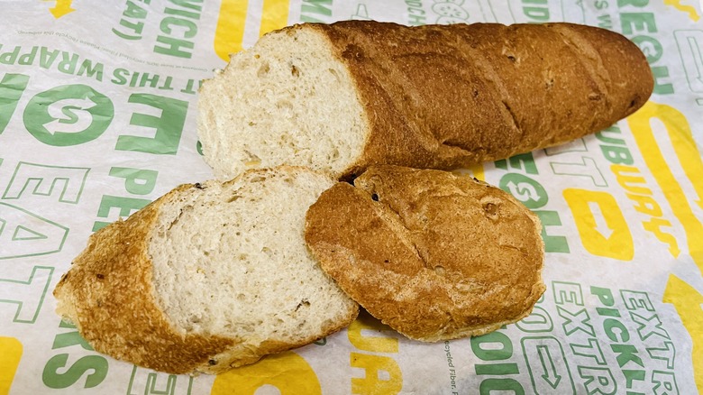 subway wheat bread sliced