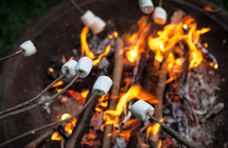 Make s'mores around a bonfire 