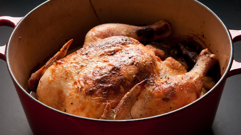 rotisserie chicken in dutch oven