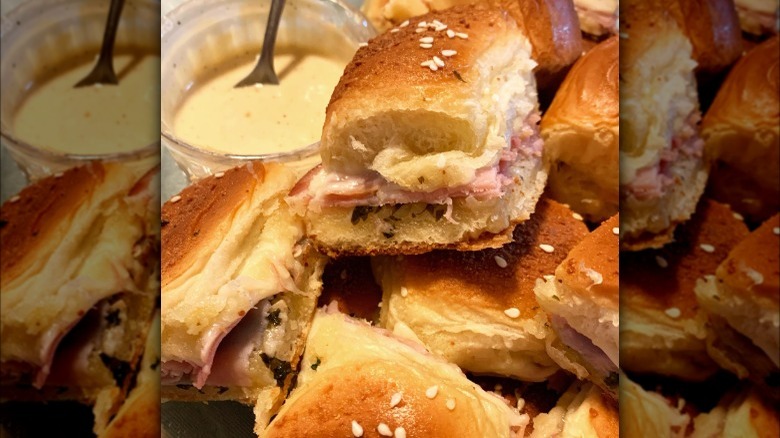 King's Hawaiian ham and cheese rolls