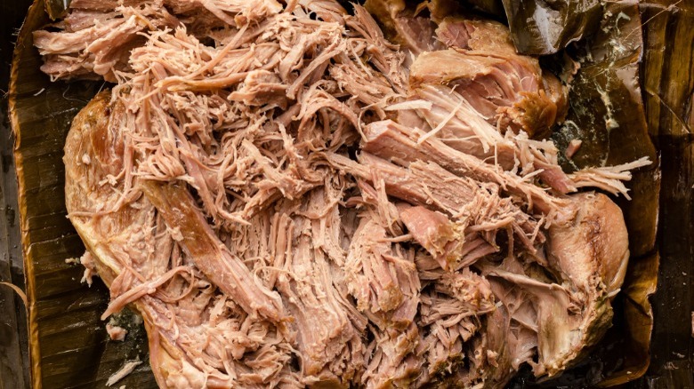 Kalua pork on platter