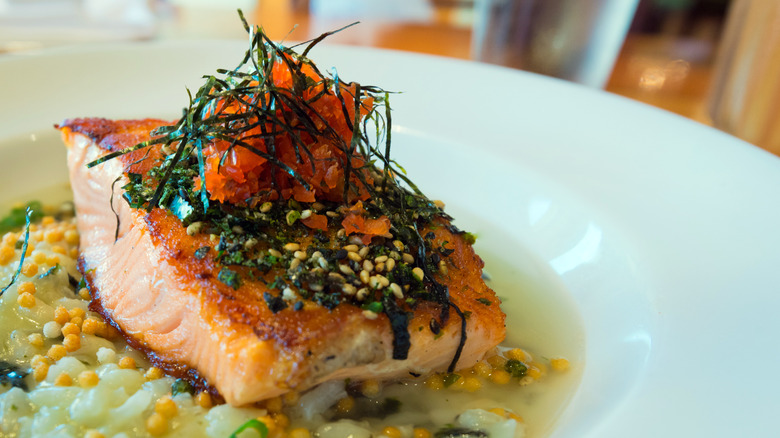 Furikake over a salmon dish