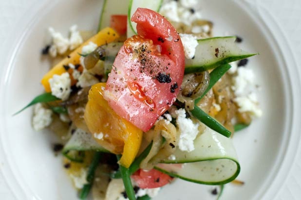 Tomato, String Bean, and Artichoke Salad