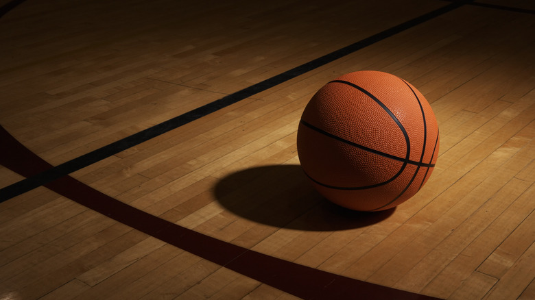 Basketball on a court