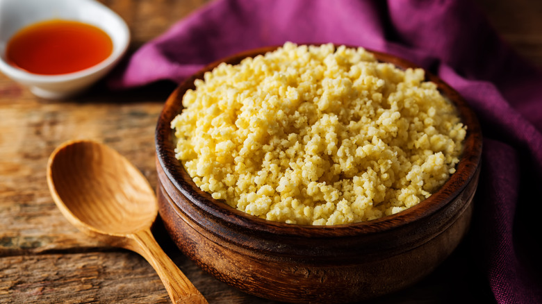 Millet porridge in bowl