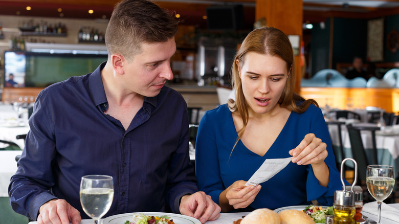 Couple unhappy with restaurant bill