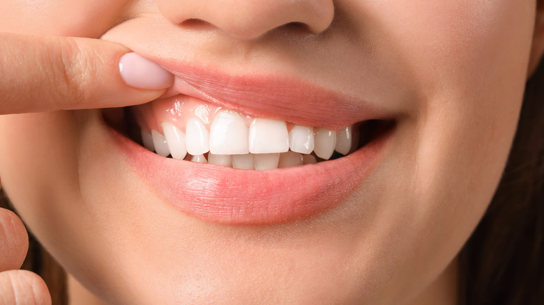 close up of woman's mouth