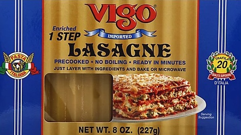 Vigo no-boil lasagne noodles