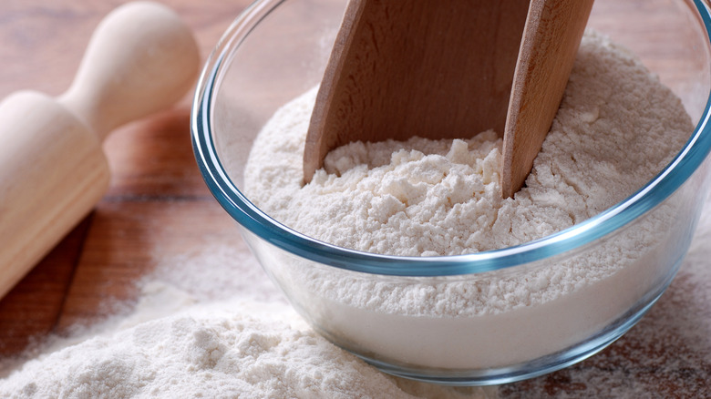 flour in bowl