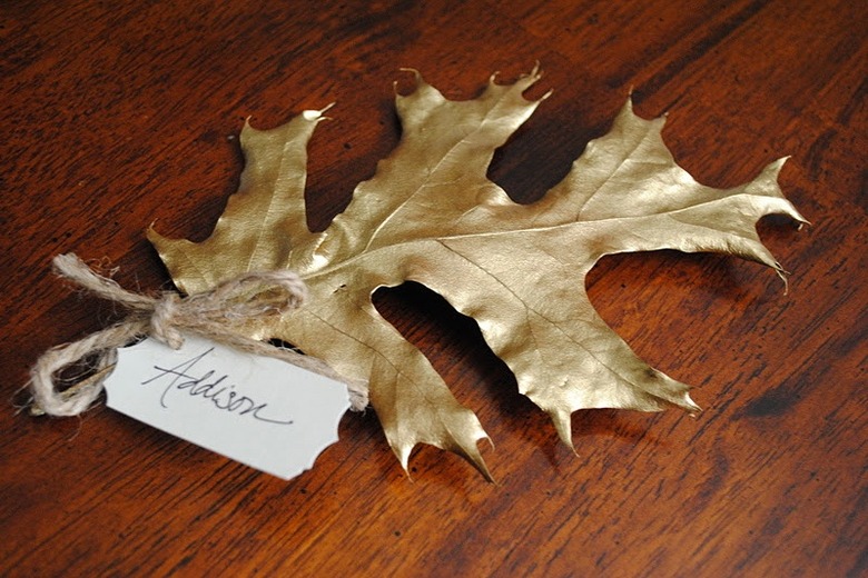 Leaves as Place Cards