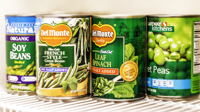 canned beans on shelf