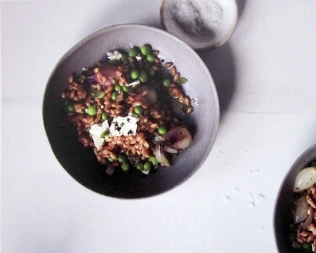 Farro Salad with Spring Peas, Onions, and Feta