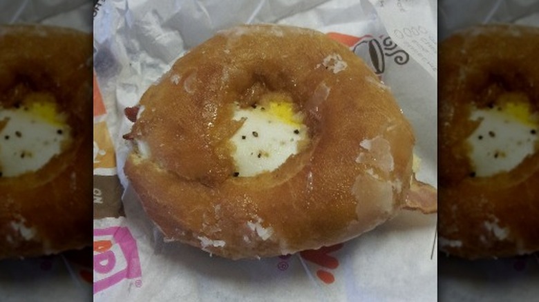 glazed donut egg sandwich